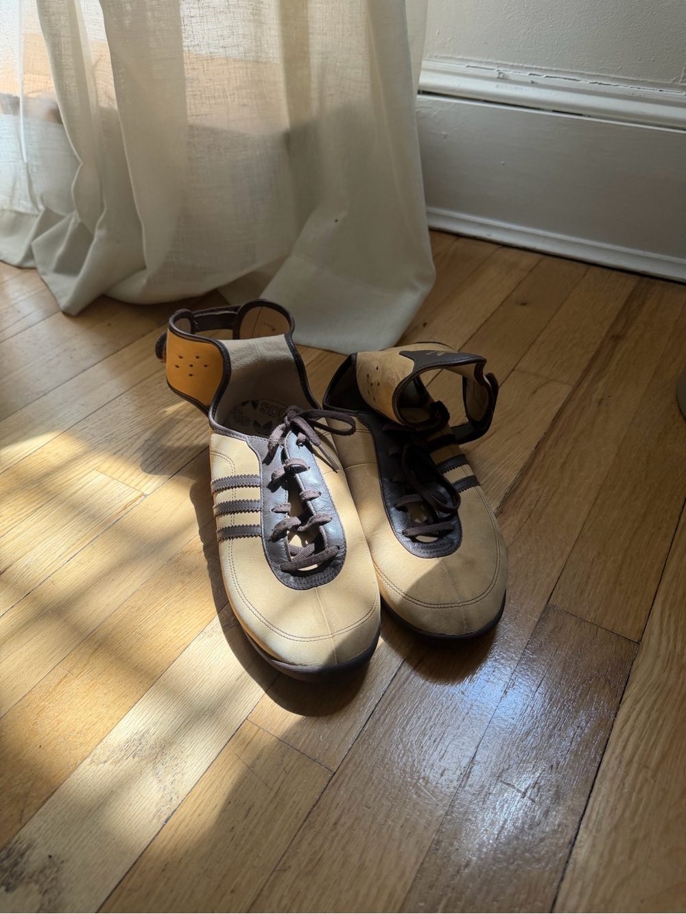 Adidas Ankle Wrap Sneakers - Tan/Brown